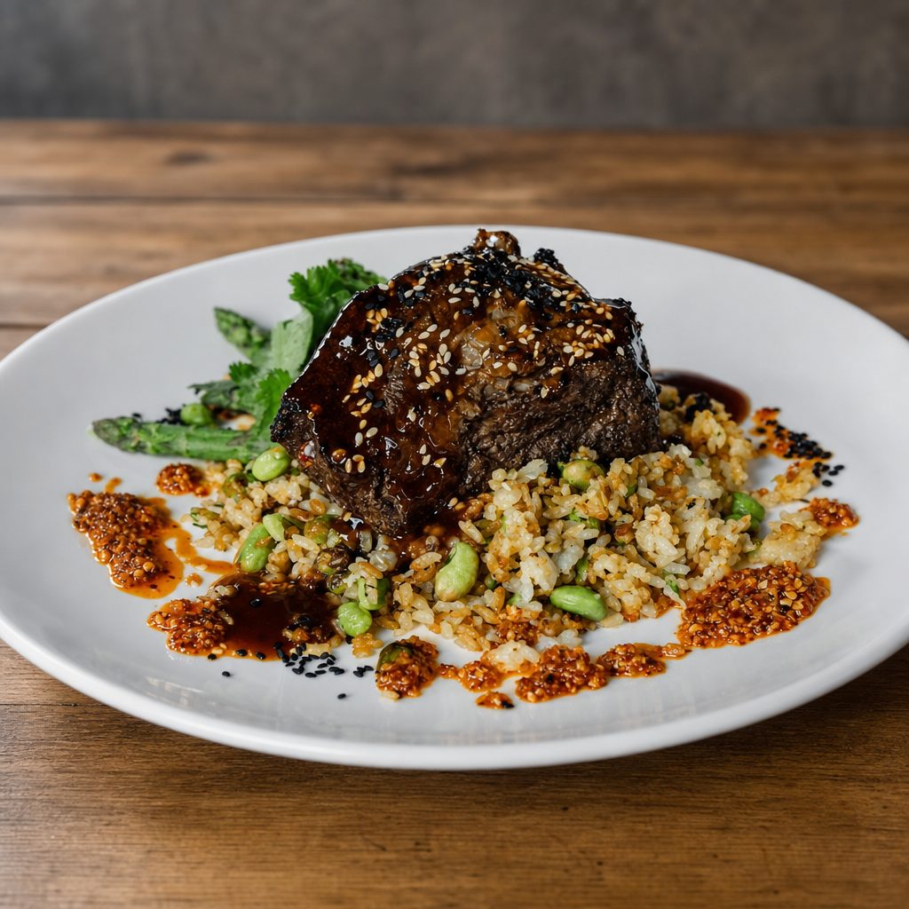 Sticky Sesame Short Ribs.