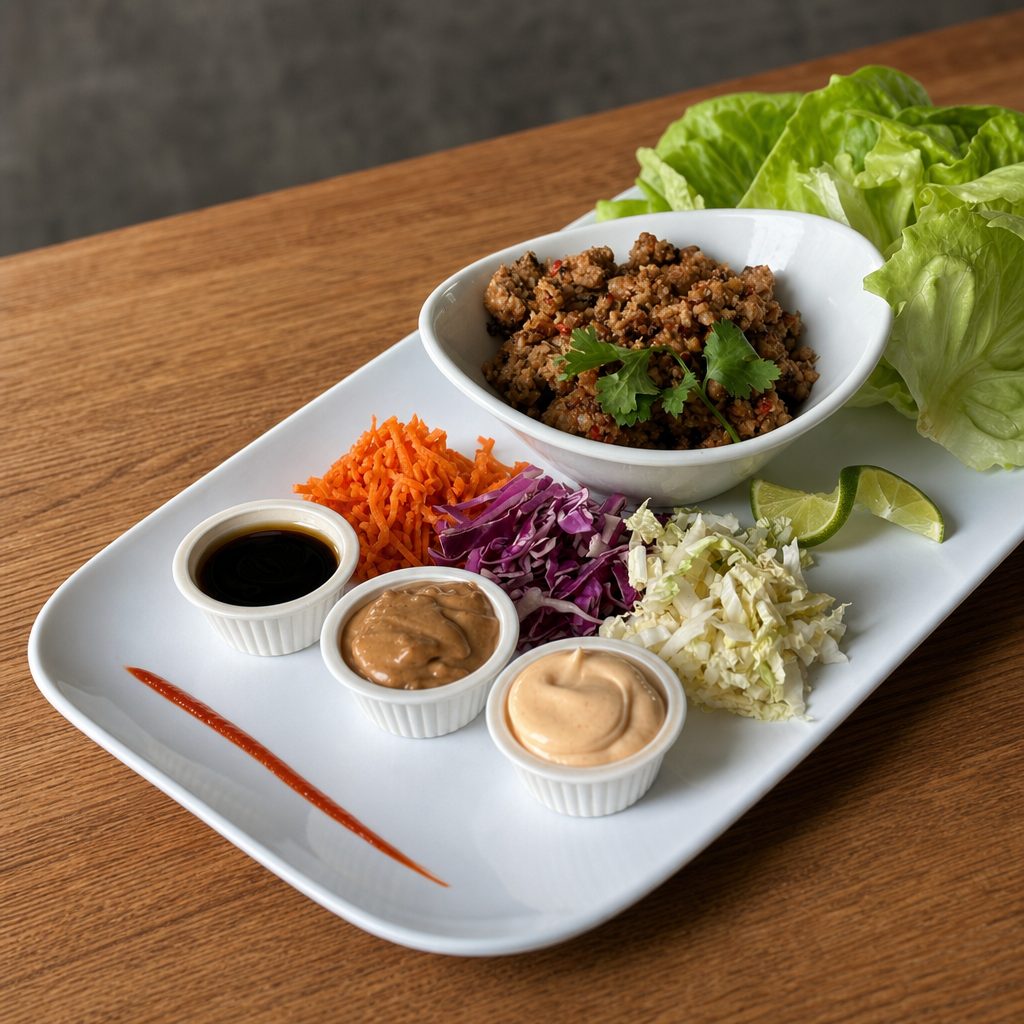 Thai Pork Lettuce Wraps.
