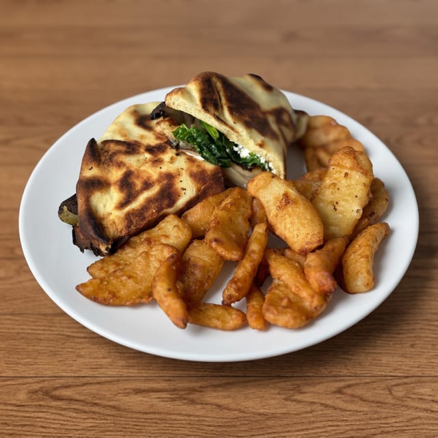 Truffled Mushroom Naan Melt.