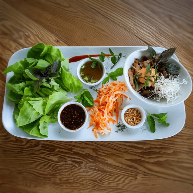 Lemongrass Chicken Lettuce Wrap.
