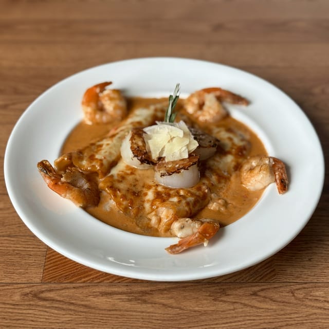 Seafood Manicotti.