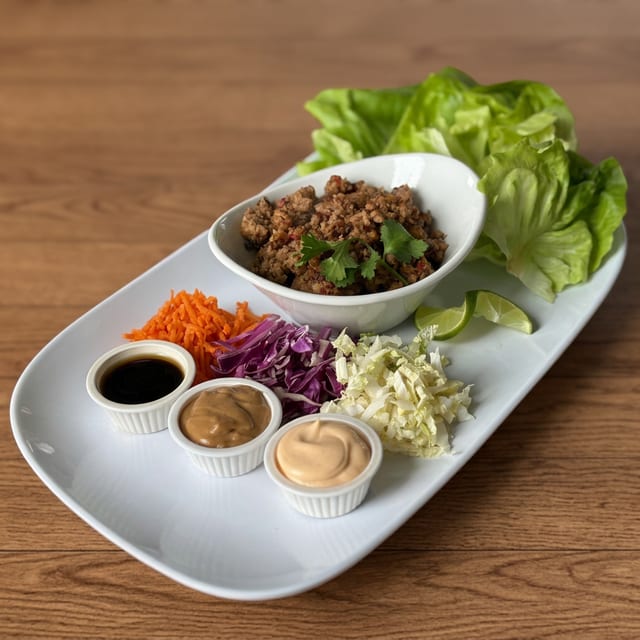 Thai Pork Lettuce Wraps.